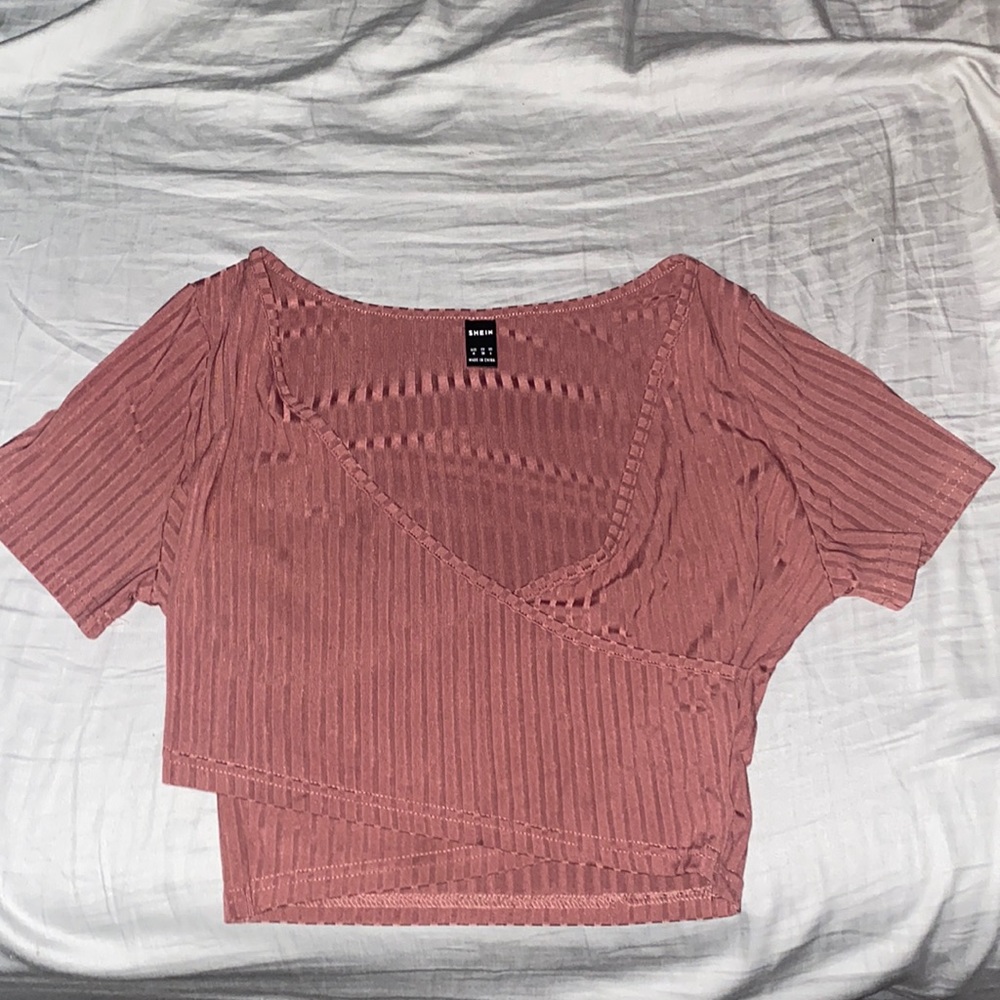 Purple SHEIN crop top